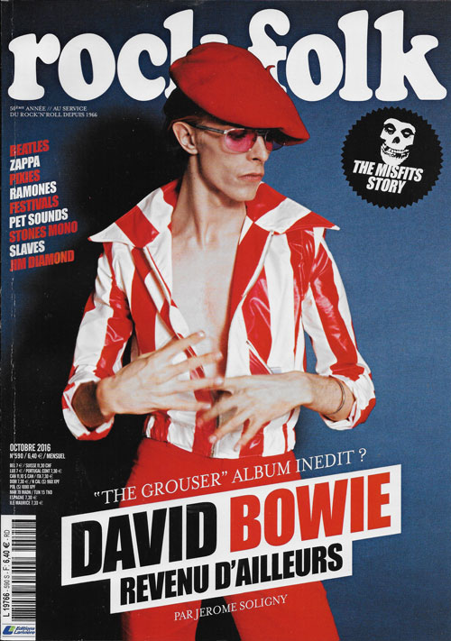 Rock & Folk n� 590 - Octobre 2016 David Bowie cover