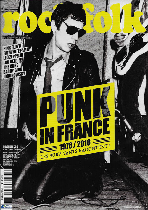 Rock & Folk n� 591 Novembre 2016 Punk France cover