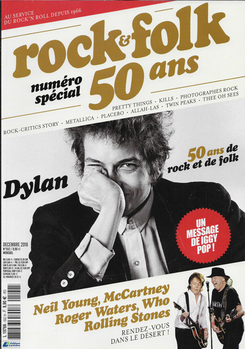 Rock & Folk n� 592 - D�cembre 2016 Bob Dylan cover