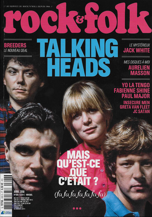 Rock & Folk n� 608 - Avril 2018 Talking Heads Cover