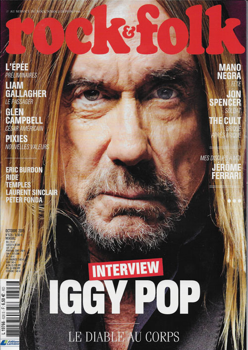 Rock & Folk n� 626 - Octobre 2019 Iggy Pop cover