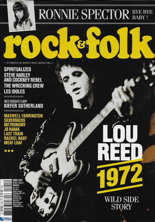 Rock & Folk n� 655 Mars 2022 Lou Reed cover