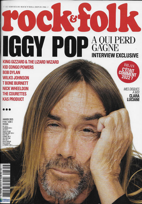 Rock & Folk n� 665 Janvier 2023 Iggy Pop cover