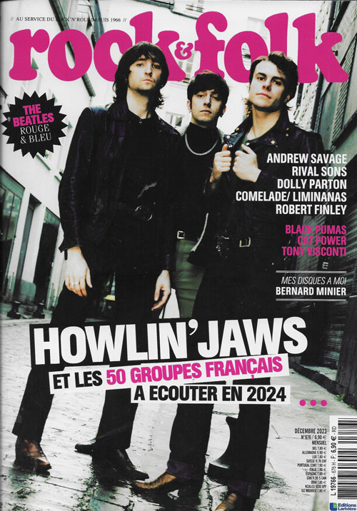 Rock & Folk n�676 D�cembre 2023 Howlin' Jaws cover