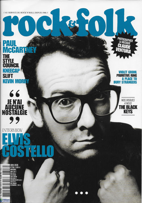 Rock & Folk n� 706 Juin 2026 Elvis Costello