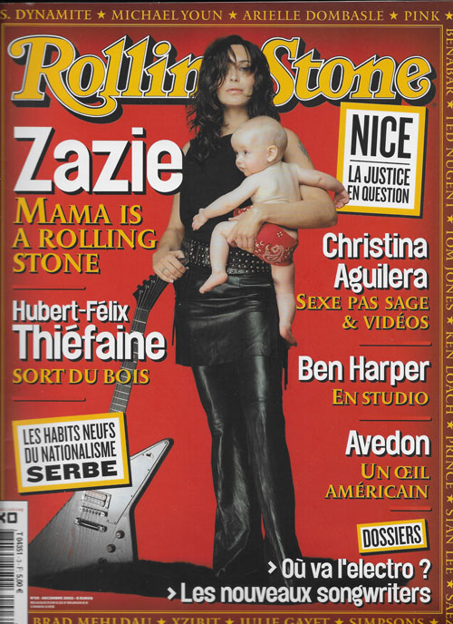 RollingStone n� 3 D�cembre 2002 Zazie cover