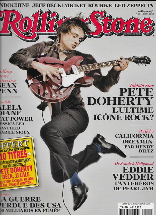 RollingStone n�8 Mars 2009 Pete Doherty cover