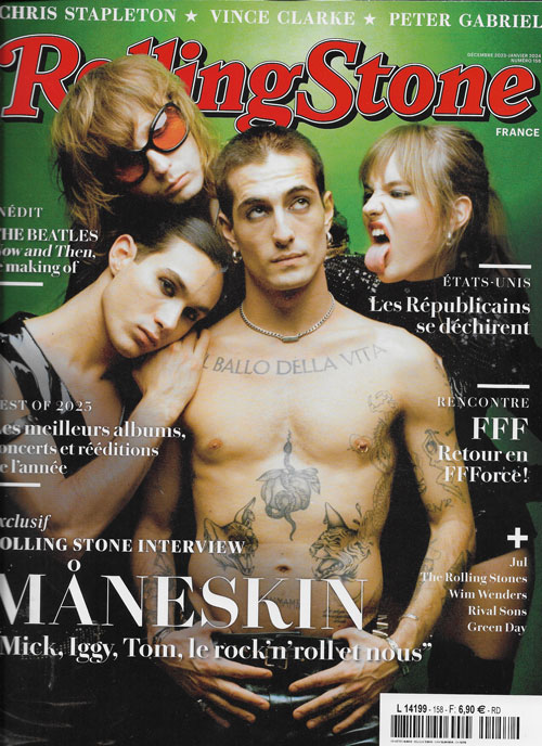 RollingStone n�157 D�cembre 2023 Maneskin cover