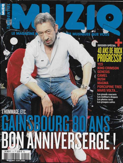 Muziq n� 14 Mai Juin 2008 Serge Gainsbourg cover
