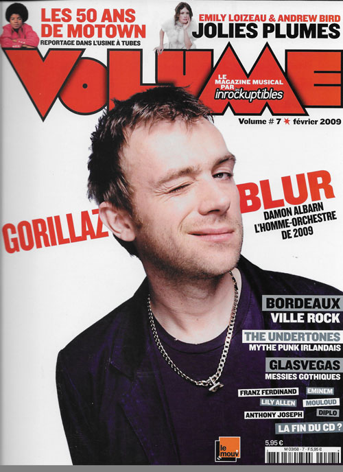 Volume n� 7 F�vrier 2009 Damon Albarn cover