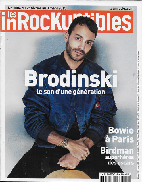 Les Inrockuptibles n� 1004 F�vreir 2015 Brodinski cover