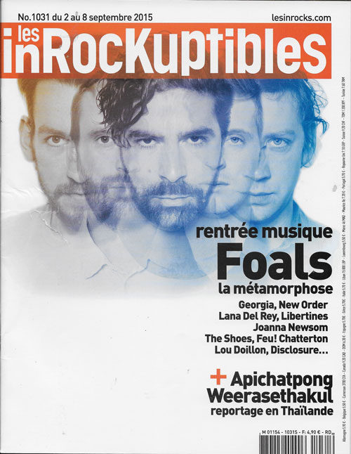 Les Inrockuptibles n� 1031 Septembre 2015 Foals cover