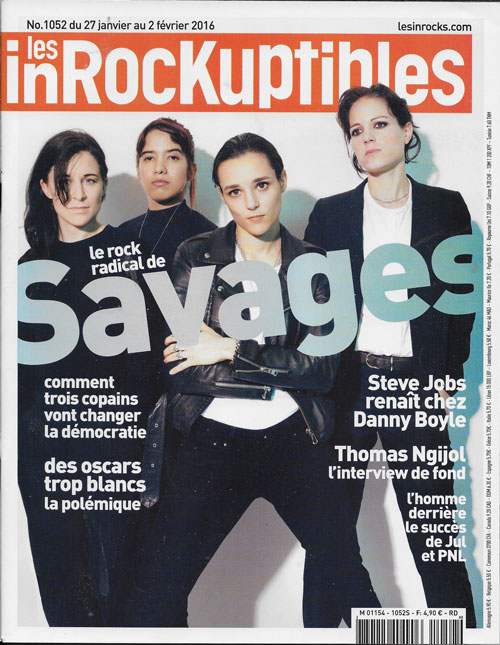 Les Inrockuptibles n� 1052 janvier 2016 Savage cover