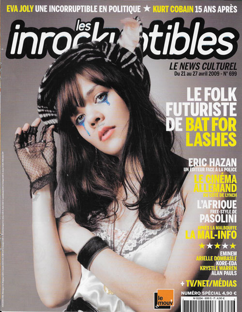 Les Inrockuptibles n� 699 Avril 2009 Bat For Lashes