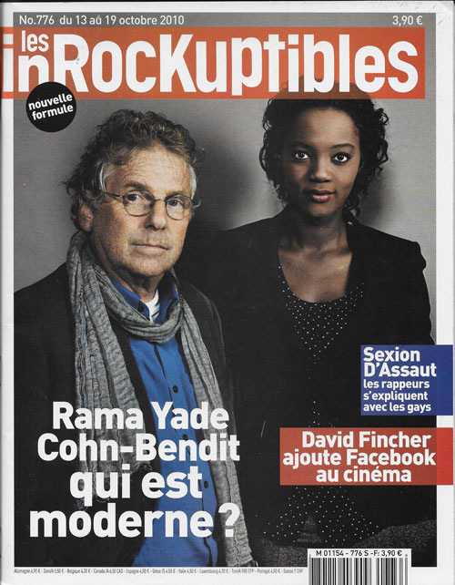 Les Inrockuptibles n� 776 Octobre 2010 Rama Yade et Daniel Cohn-Bendit cover