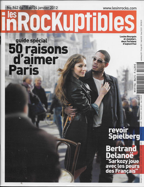 Les Inrockuptibles n� 842 Janvier 2012 Louise Bourgoin et Joey Satrr cover