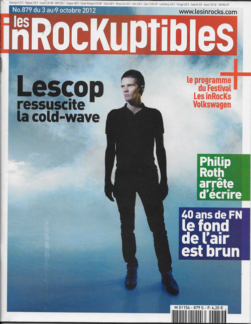 Les Inrockuptibles n� 879 Octobre 2012 Lescop cover