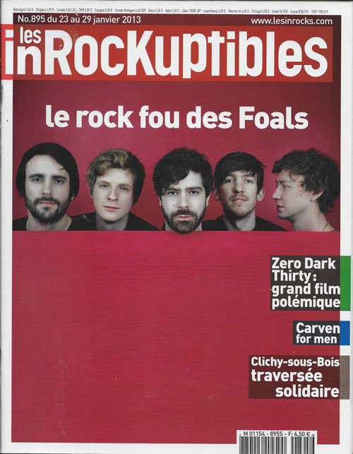 Les Inrockuptibles n� 895 Janvier 2013 The Foals cover