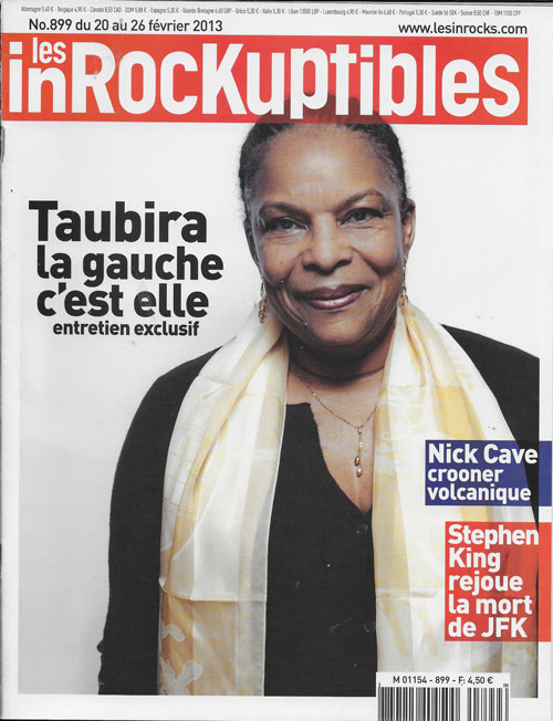 Les Inrockuptibles n� 899 F�vrier 2013 Christiane Taubira cover