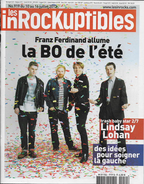 Les Inrockuptibles n� 919 Juillet 2013 Franz Ferdinand cover