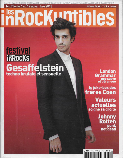 Les Inrockuptibles n� 936 Novembre 2013 Gesaffelstein cover