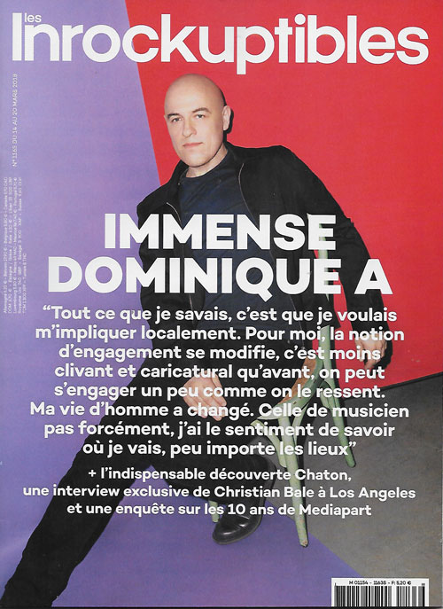 Les Inrockuptibles n�1163 Dominique A cover