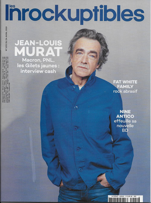 Les Inrockuptibles n� 1221 avril 2019 Jean-Louis Murat cover