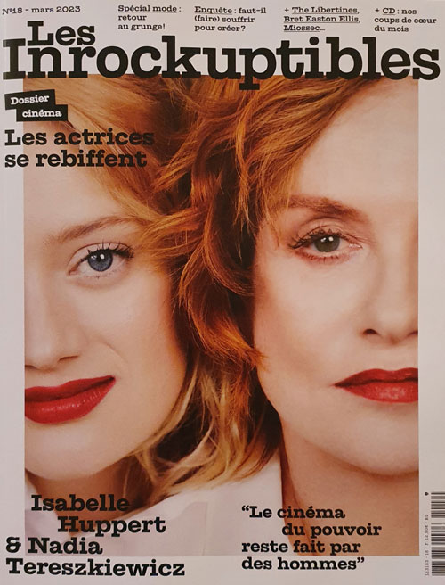 Les Inrockuptibles n�18 Mars 2023 Isabelle Huppert cover