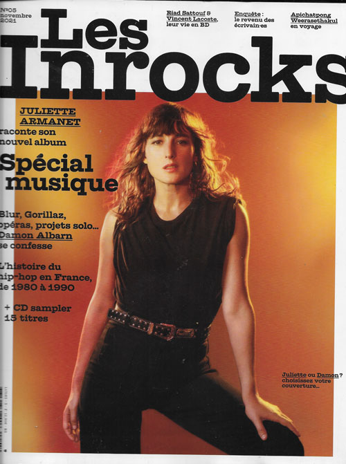 Les Inrockuptibles n�05 Novembre 2021 Juliette Armanet cover