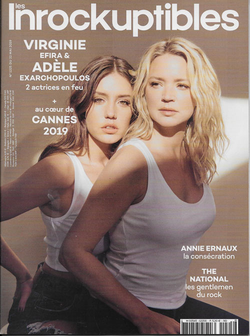 Les Inrockuptibles n� 1225 du 22/05/2019 Virginie Effira Ad�le Exarchopoulos cover