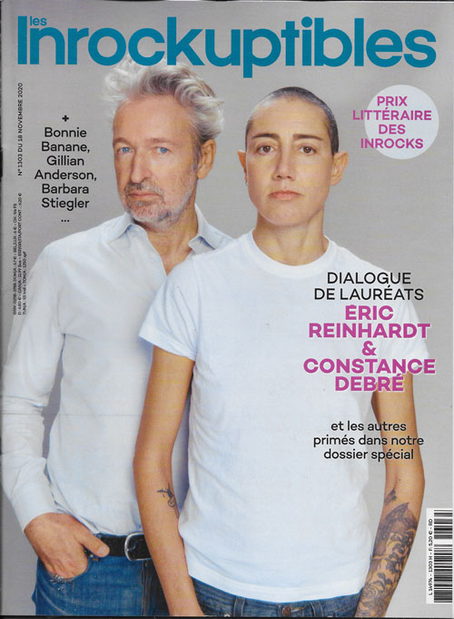 Les Inrockuptibles n� 1303 Novembre 2020 Eric Reinhardt & Constance Debr� cover