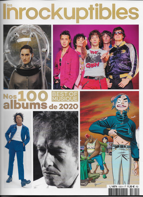Les inrockuptibles n� 1305 D�cembre 2020 Nos 100 albums de 2020 cover