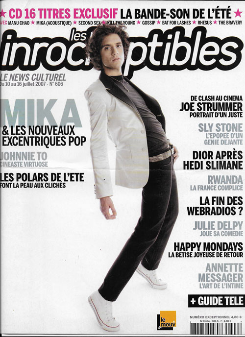 Les Inrockuptibles n�606 Juillet 2007 cover Mika