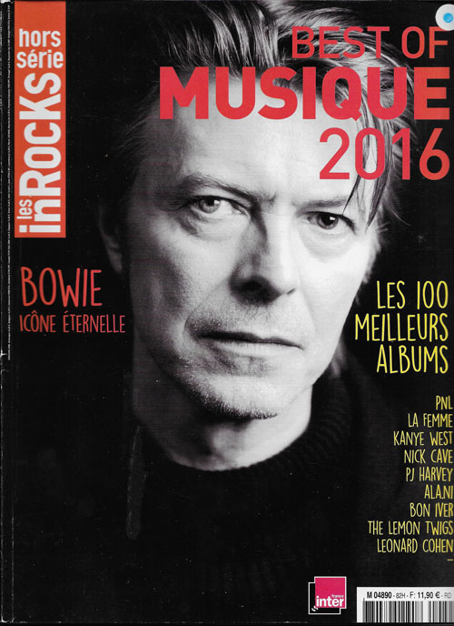 Les Inrocks hors s�rie n�82 Best of musique 2016 David Bowie cover