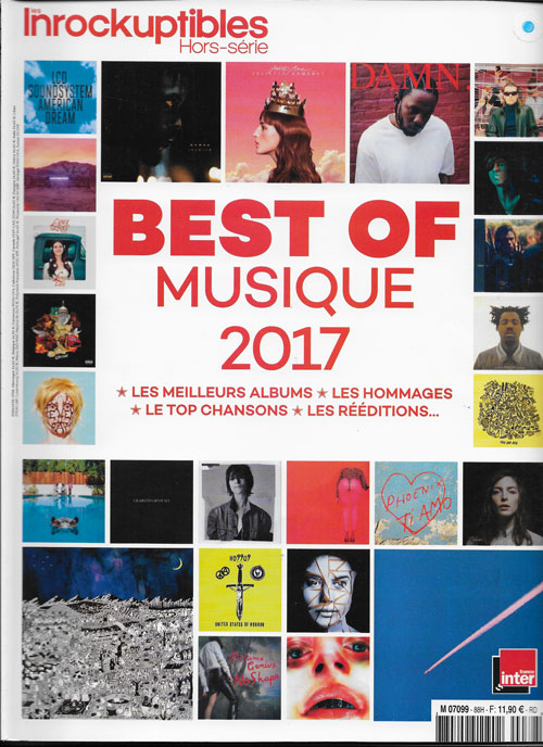 Les Inrockuptibles hors s�rie n�88 Best of musique 2017 