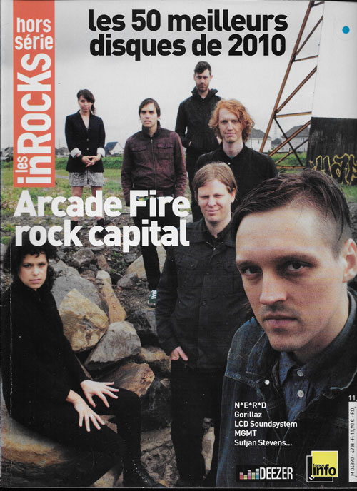 Les Inrocks hors s�rie Les 50 meileurs disques de 2010 Arcad Fire cover