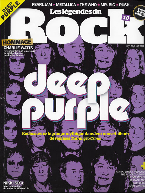Les l�gendes du rock n�10 F�vrier Mars Avril 2022 Deep Purple cover