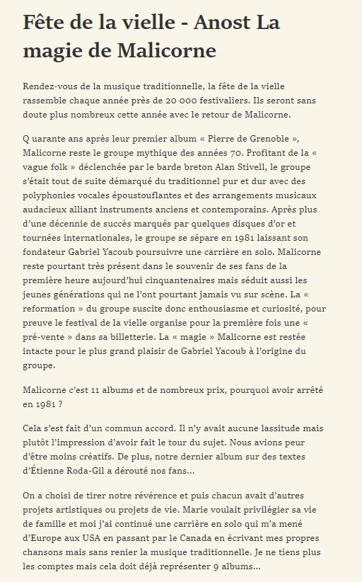 Malicorne 2013 Anost f�te de la vieille